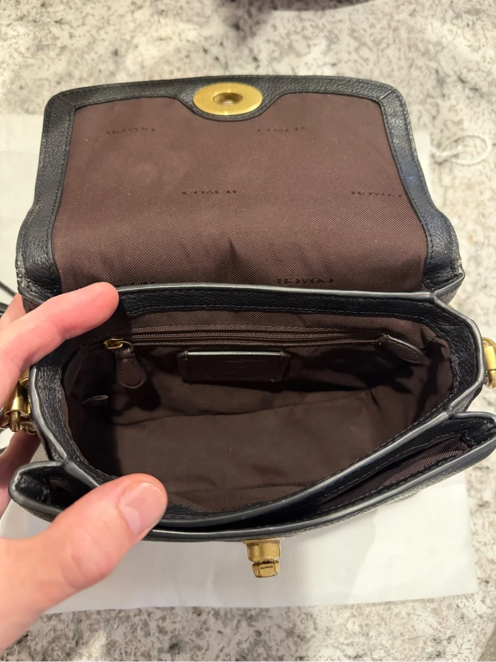 Coach Cassie Crossbody 19 in Black Pebble Leather – Style 88346 (EUC)